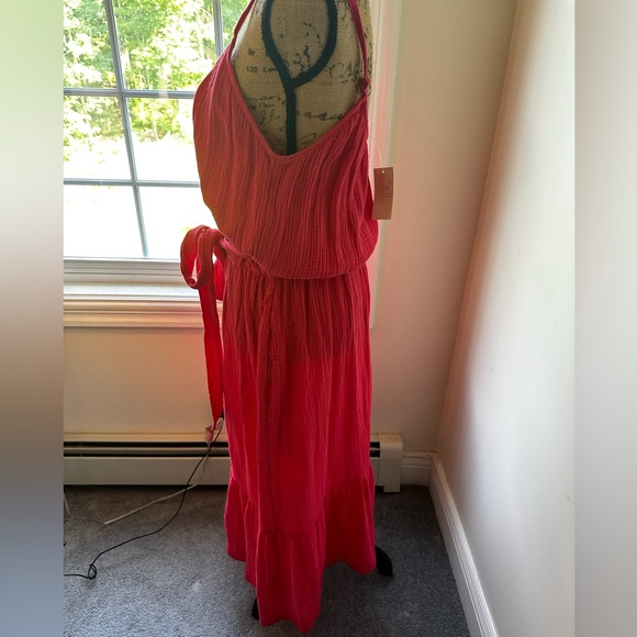 Nordstrom Socialite Belted Midi Summer Dress With Pockets. Size Large. NWT. - Picture 5 of 11